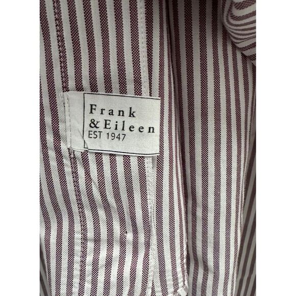 Frank & Eileen Striped Button Down Shirt - Brown and White - Picture 5 of 6